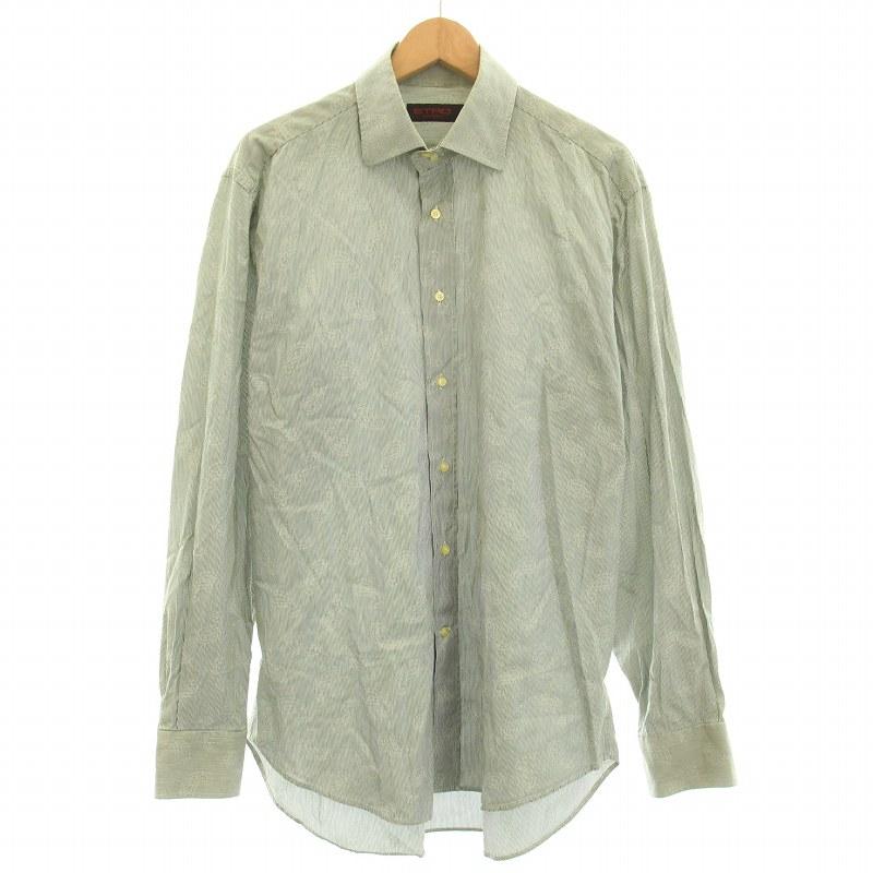 ETRO エトロ カジュアルシャツ 長袖 レギュラーカラー ストライプ柄  