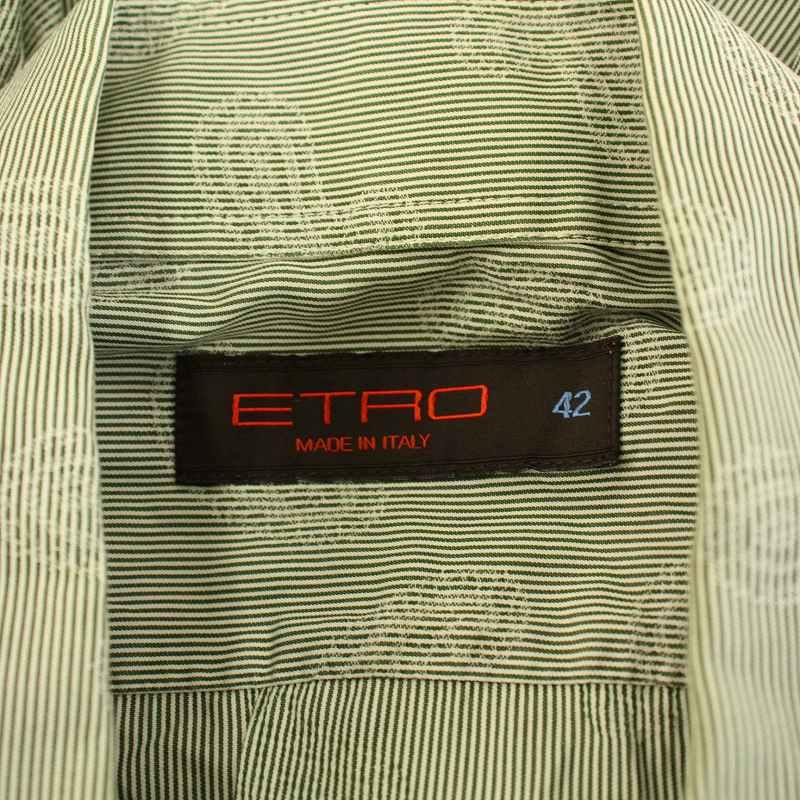 ETRO エトロ カジュアルシャツ 長袖 レギュラーカラー ストライプ柄 