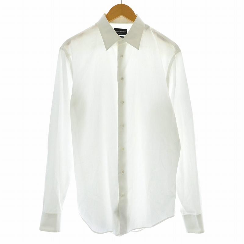 入手困難✨ アルマーニ 長袖シャツ リネン素材 L相当 メンズ ホワイト系 入手困難✨ アルマーニ 長袖シャツ リネン素材 L相当 メンズ