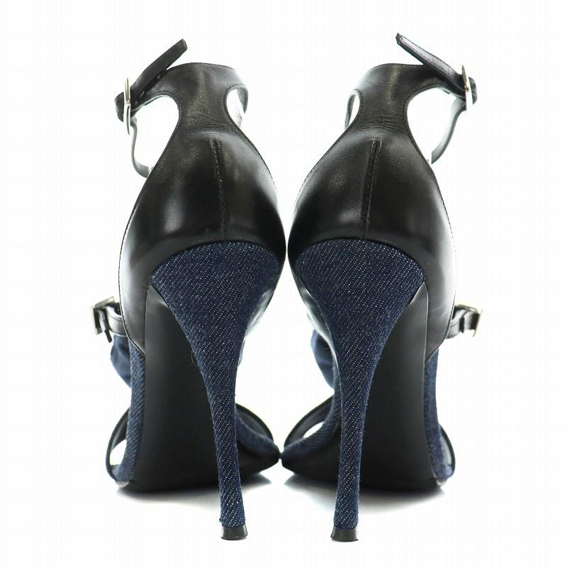 ロジェヴィヴィエ ROGER VIVIER サンダル デニム レザー 花 フラワー