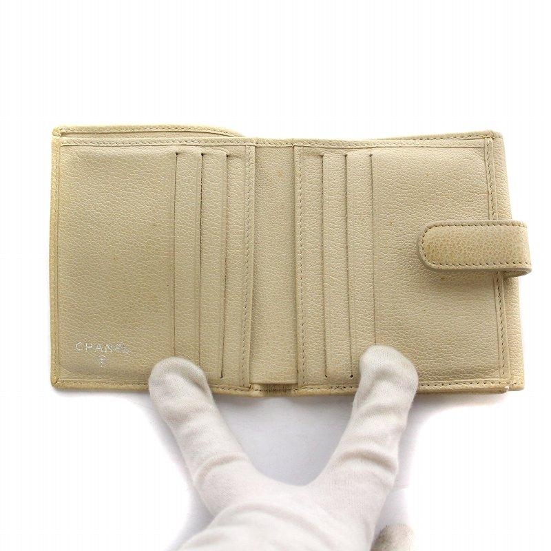 シャネル CHANEL バタフライカメリア 財布 二つ折り 小銭入れ W  
