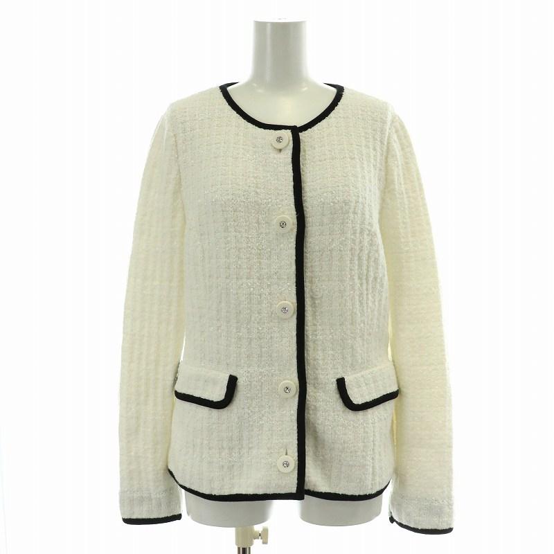 LEONARD レオナール  ツイード セットアップ ノーカラージャケット LEONARD レオナール ツイード セットアップ ノーカラージャケット