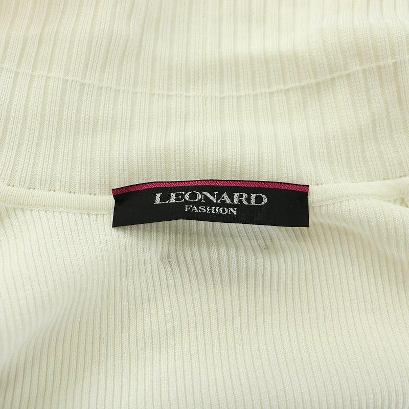 LEONARD レオナール FASHION ボレロ ニットカーディガン リブ 七分袖 