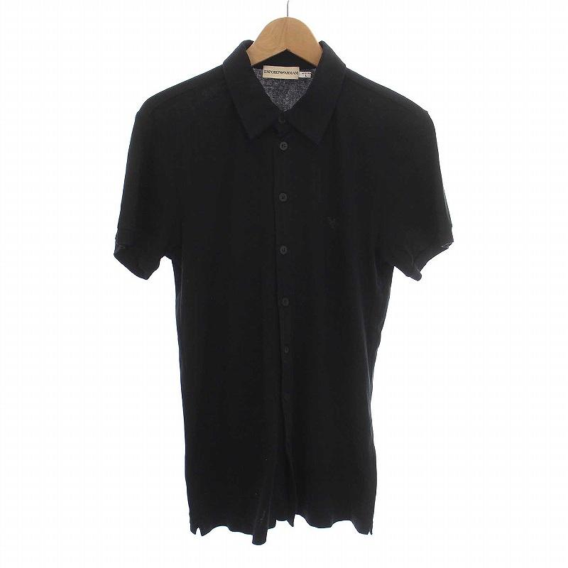 EMPORIO ARMANI エンポリオアルマーニ シャツ コットン 半袖 L 黒 