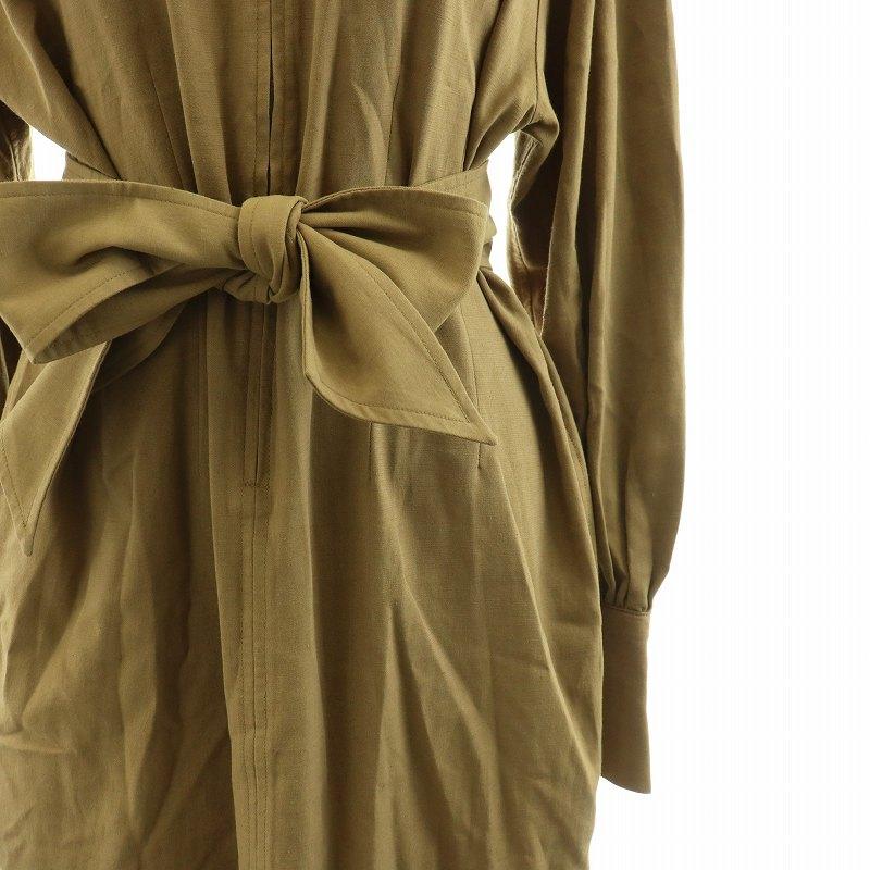 スピック&スパン Spick&Span ギャザースリーブIラインワンピース  