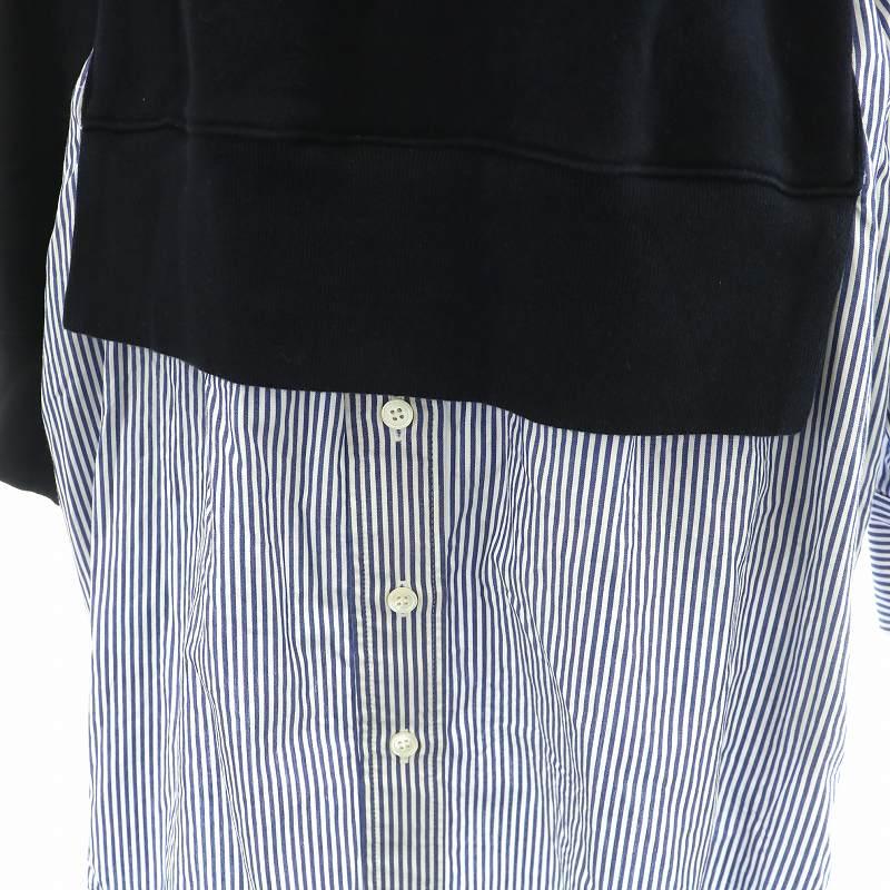 サカイ sacai チュニック トレーナー スウェット シャツ 長袖 切替 