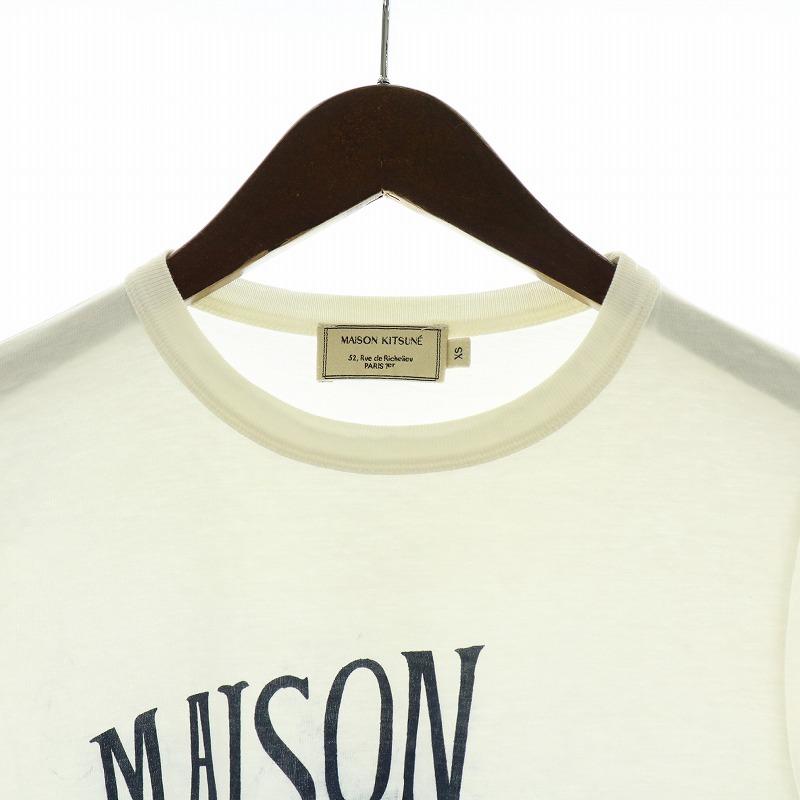 メゾンキツネ MAISON KITSUNE Tシャツ パレ ロイヤル 半袖 プリント XS 