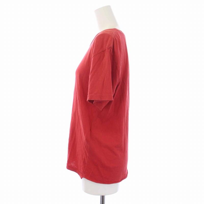 サンローラン パリ Tシャツ カットソー 半袖 クルーネック プリント S 赤 サンローラン パリ Tシャツ カットソー 半袖 クルーネック