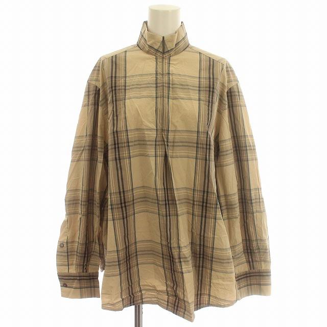 スタジオニコルソン STUDIO NICHOLSON ハーフジップ シャツ チェック  