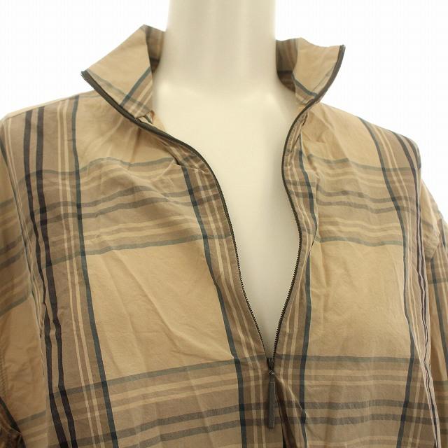 スタジオニコルソン STUDIO NICHOLSON ハーフジップ シャツ チェック  