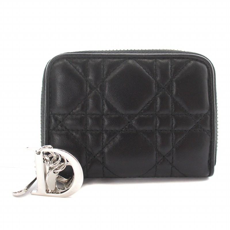 Christian Dior キルティングコインケース ブラック Christian Dior キルティングコインケース ブラック Christian