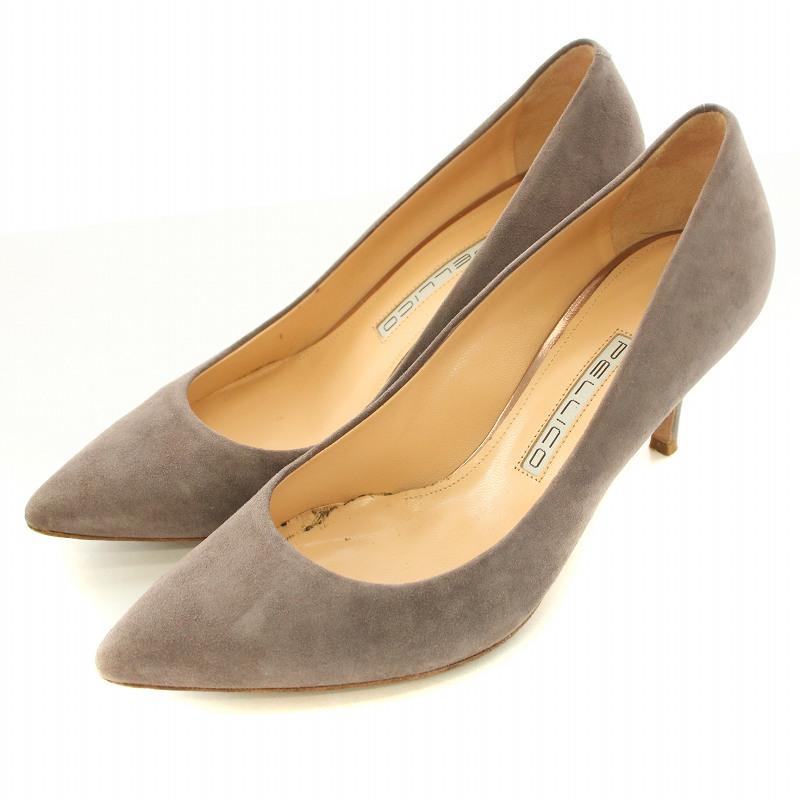 PELLICO ベージュ スエード ハイヒール　37 PELLICO 37 ベージュスエード パンプス5センチ
