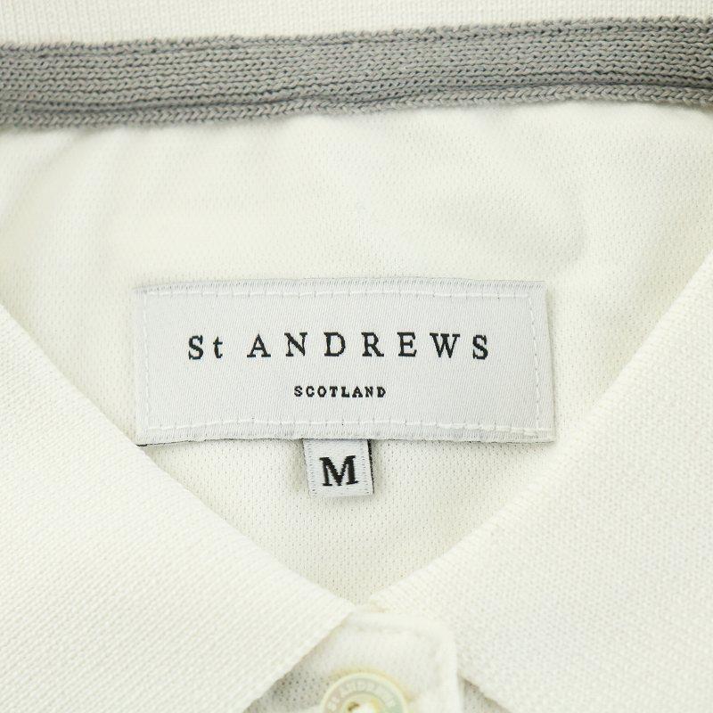 セントアンドリュース St ANDREWS ポロシャツ 半袖 ゴルフウェア ロゴ