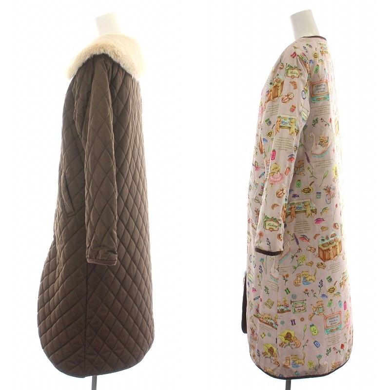 ユキエモン yukiemon キルティングコート 中綿 リバーシブル ロング  