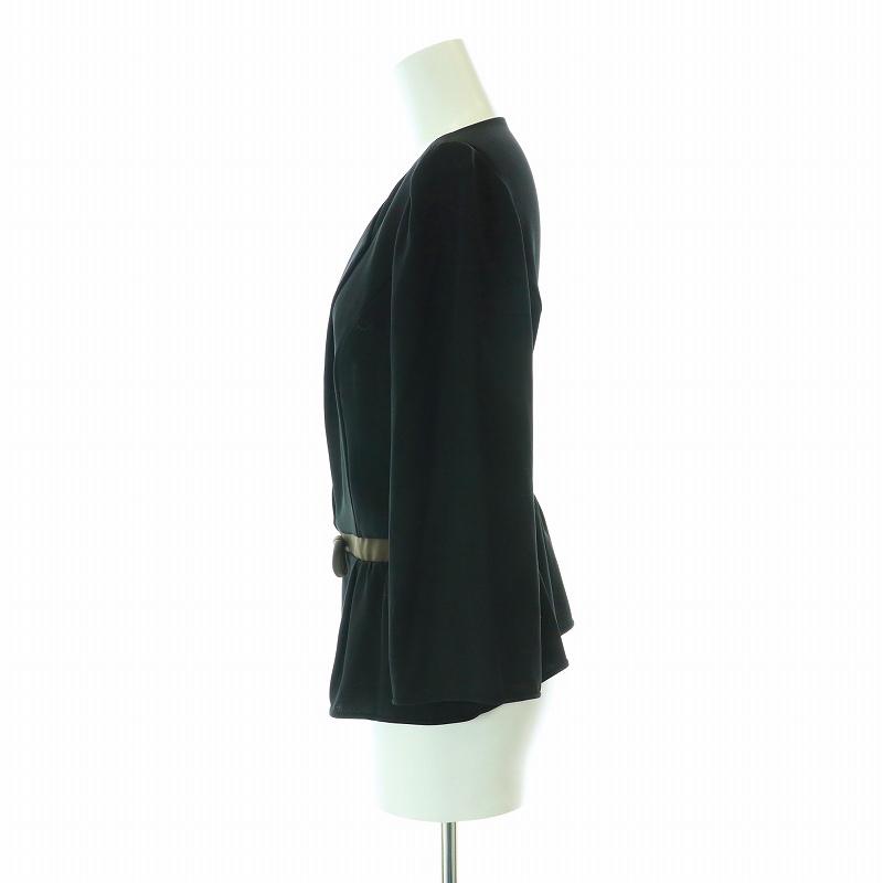 フォクシーニューヨーク FOXEY NEW YORK ノーカラージャケット リボン  