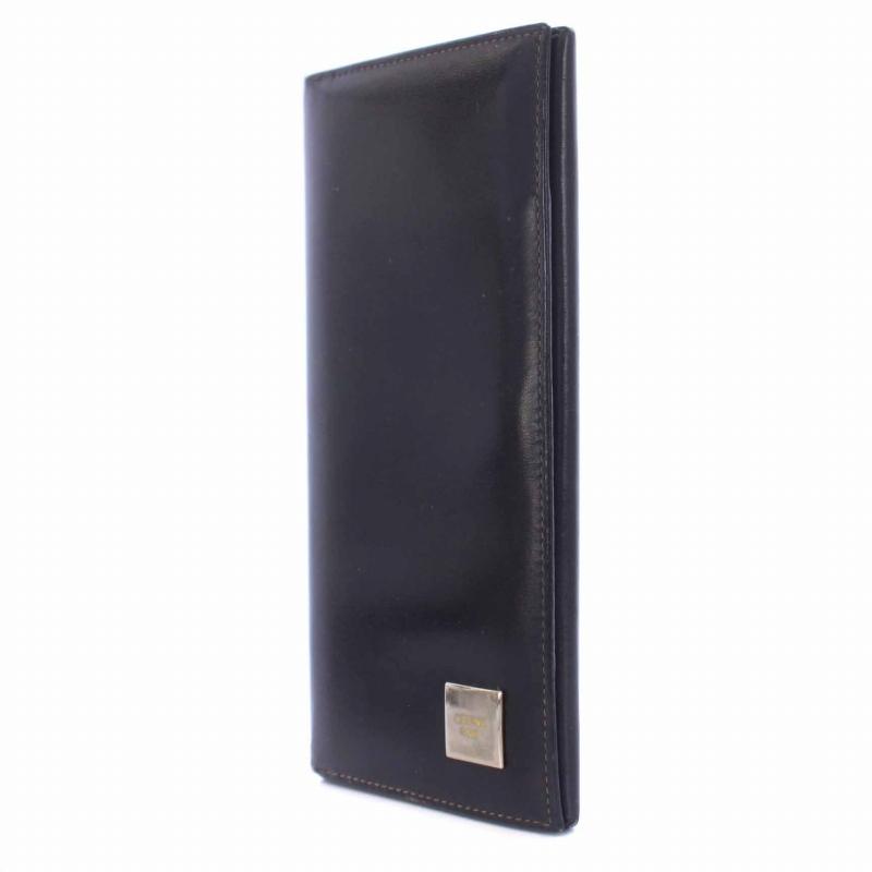 セリーヌ ブラック 長財布 レザー 二つ折り財布 CELINE（セリーヌ） 長財布 二つ折り レザー 黒 ブラック /BM □OH