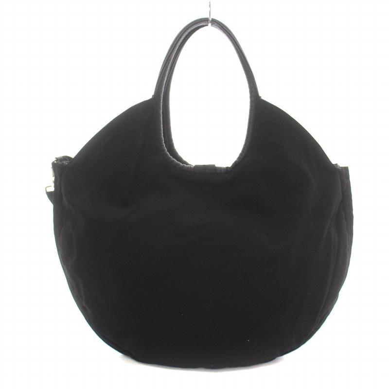 ヨウジヤマモト +NOIR ウールレザー リボントートバッグ 肩掛け可  