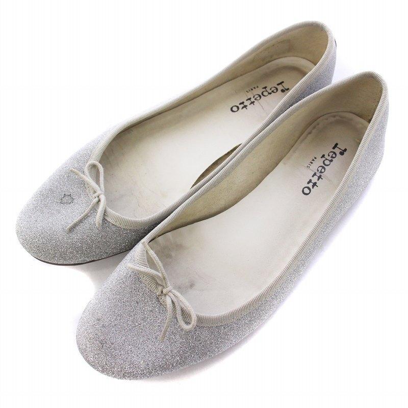 レペット Repetto パンプス フラットシューズ ラウンドトゥ ラメ 