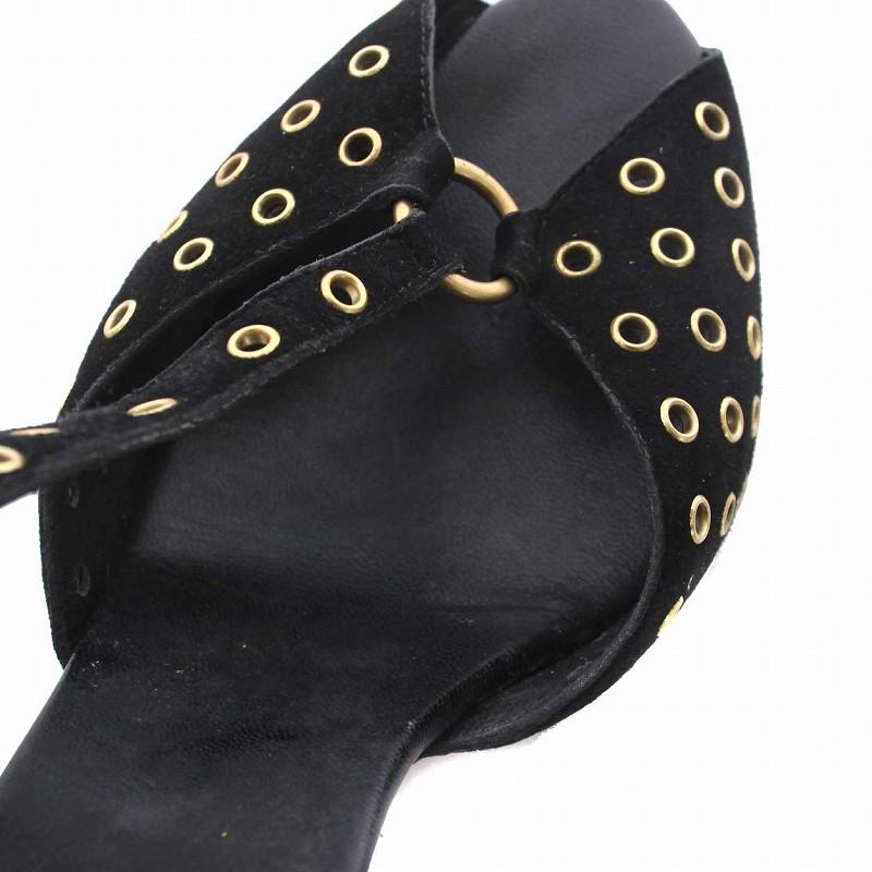 GUCCI グッチ スタッズホールサンダル ピンヒール 36.5C 23.5cm 黒 