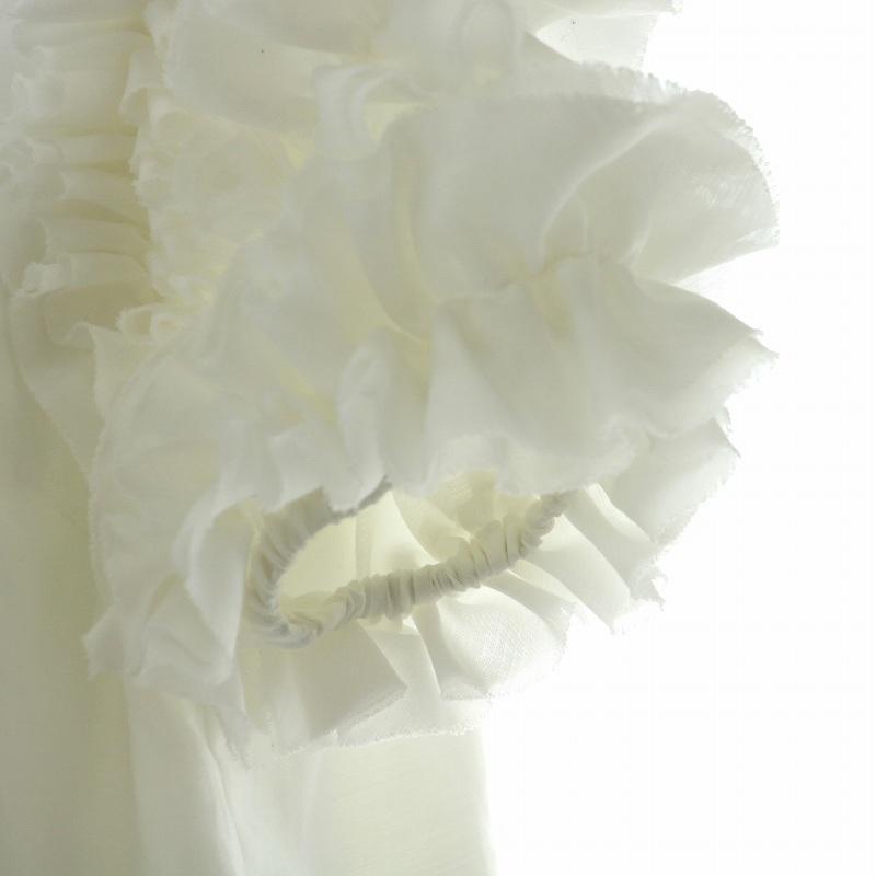 トレフルプラスワン trefle+1 NEWホイップブラウス 半袖 フリル F 白