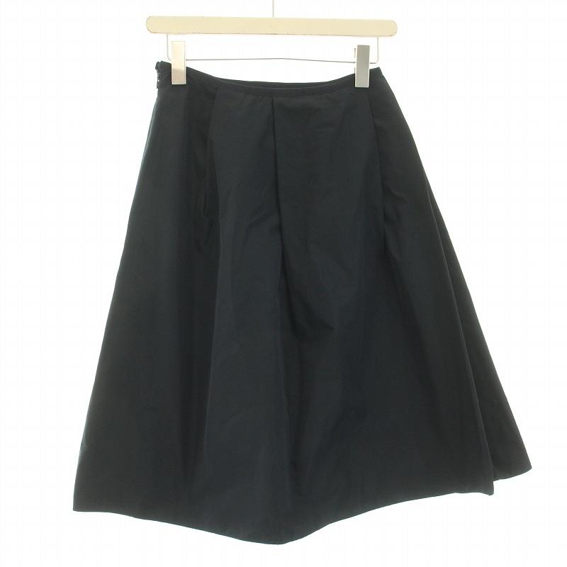 ジルサンダー ネイビー台形スカート 34 JIL SANDER NAVY