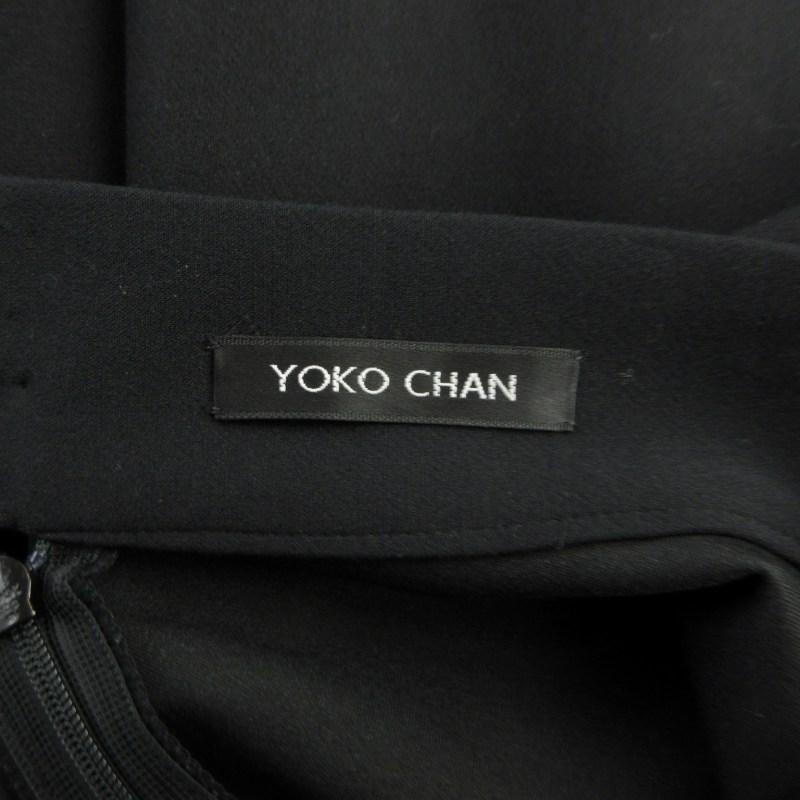 ヨーコチャン YOKO CHAN フレアスカート ひざ丈 36 S 黒 ブラック /RO  