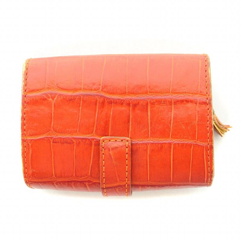 フェリージ Felisi 3500 二つ折り財布 ウォレット レザー クロコ型押し 