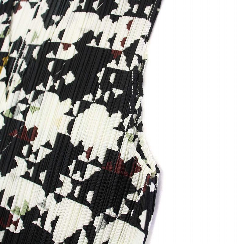 プリーツプリーズ イッセイミヤケ ワンピース ひざ丈 Vネック  