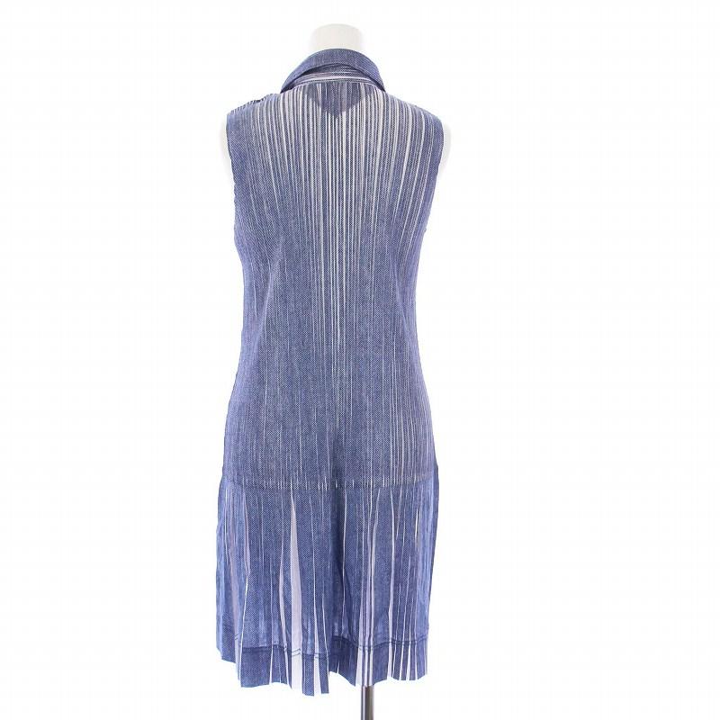 未使用品 プリーツプリーズ イッセイミヤケ シャツワンピース ひざ丈  