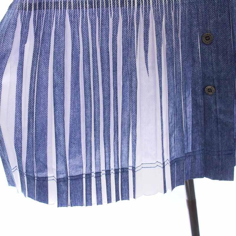 プリーツプリーズ イッセイミヤケ｜デニム転写 プリーツワンピース