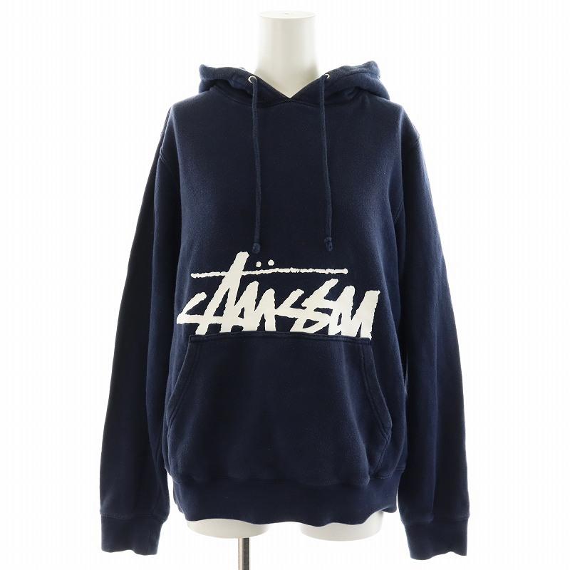 STUSSY ステューシー パーカー プルオーバー ロゴ コットン S 紺 STUSSY ステューシー パーカー プルオーバー ロゴ コットン S 紺
