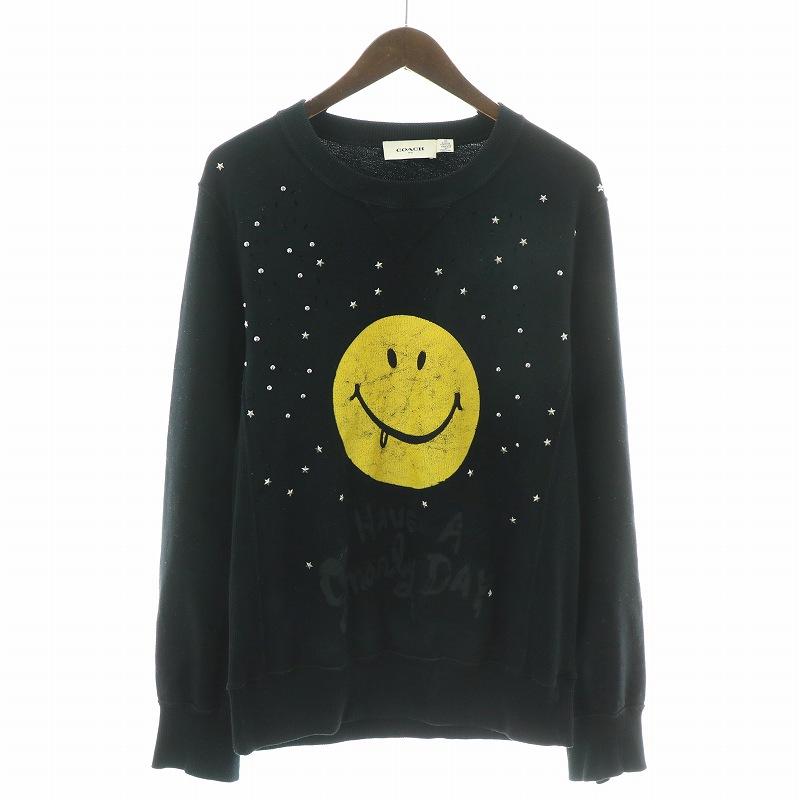 COACH（コーチ） スウェット トレーナー 長袖 クルーネック ダメージ