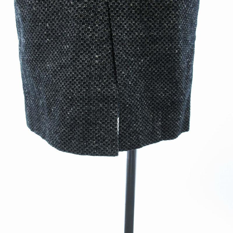 アナイ ANAYI ワンピース ひざ丈 ノースリーブ ツイード バック