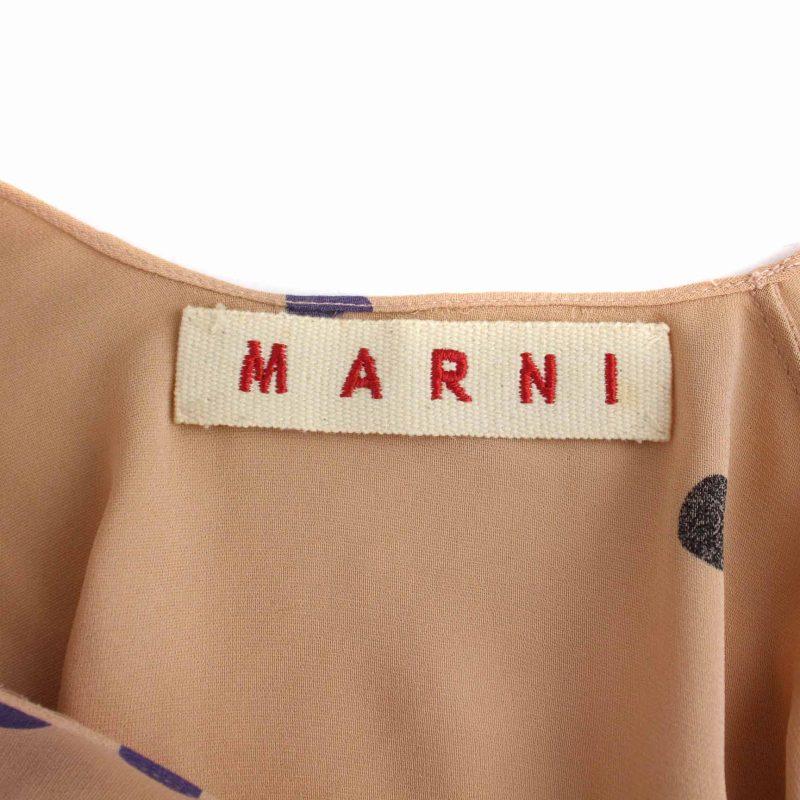 MARNI（マルニ） シャツ ブラウス 七分袖 ドット柄 シルク 38 S 