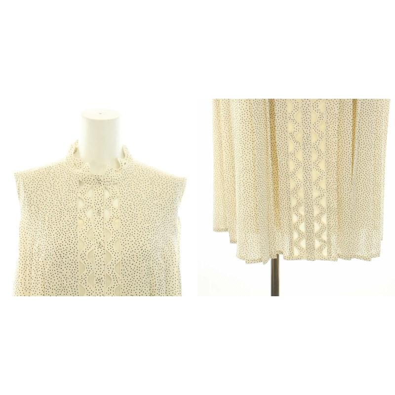 セルフォード 21SS Aラインプリーツワンピース ひざ丈 バンドカラー  