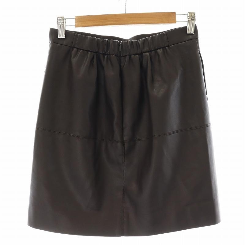 ミラオーウェン Mila Owen 24AW フェイクレザーミニスカート 台形 0 S
