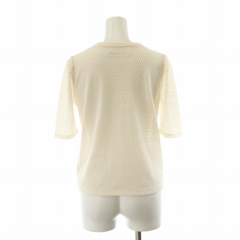 アーバンリサーチ URBAN RESEARCH 22SS カットレースパフTシャツ カットソー 半袖 シアー F 白 ホワイト /NQ レディース | URBAN RESEARCH | 01