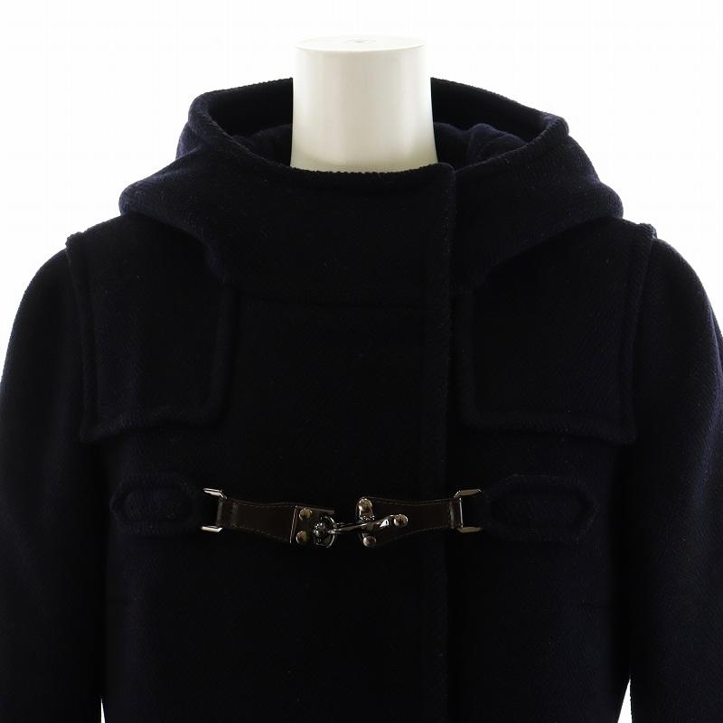 Fay ダッフルコート ネイビー Lサイズ フェイ Fay ダッフルコート ミドル丈 フード ウール アウター S 紺