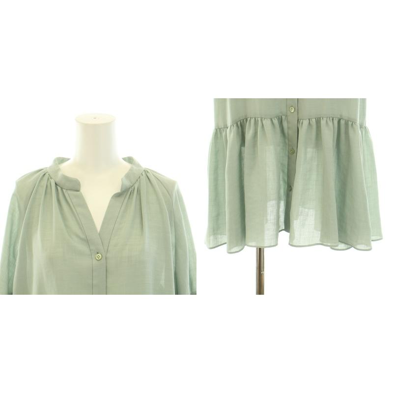 グレースクラス シアーティアードチュニック キーネック 五分袖 36 S 緑 グレースクラス GRACE Class 22SS シアーティアードチュニック