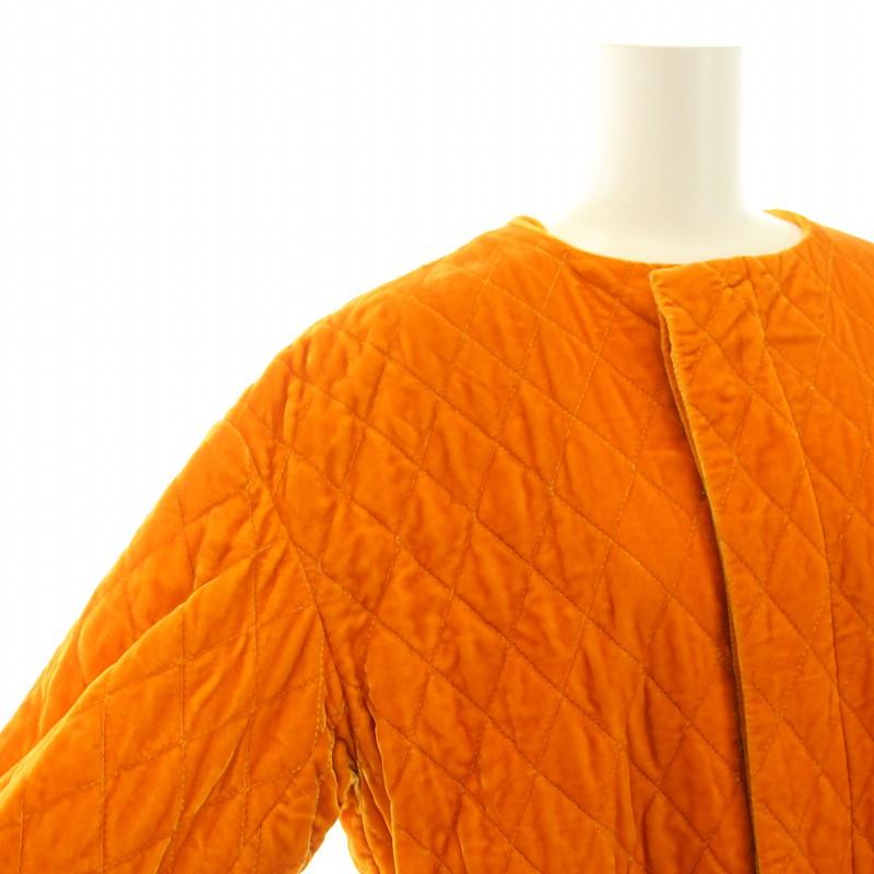 CK◆新品タグ付J&MDavidsonノーカラーコート上品オレンジ8 CK様専用◇新品タグ付J&MDavidsonノーカラーコート上品オレンジ8