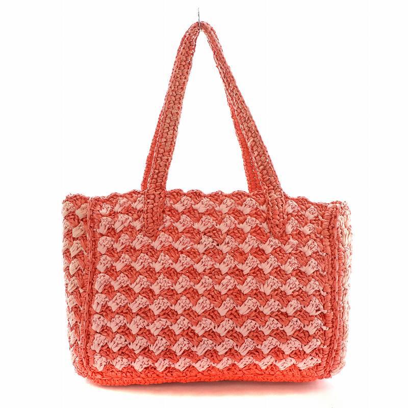ケイトスペード KATE SPADE ハイ タイド ストライプ クロシェ ラフィア 