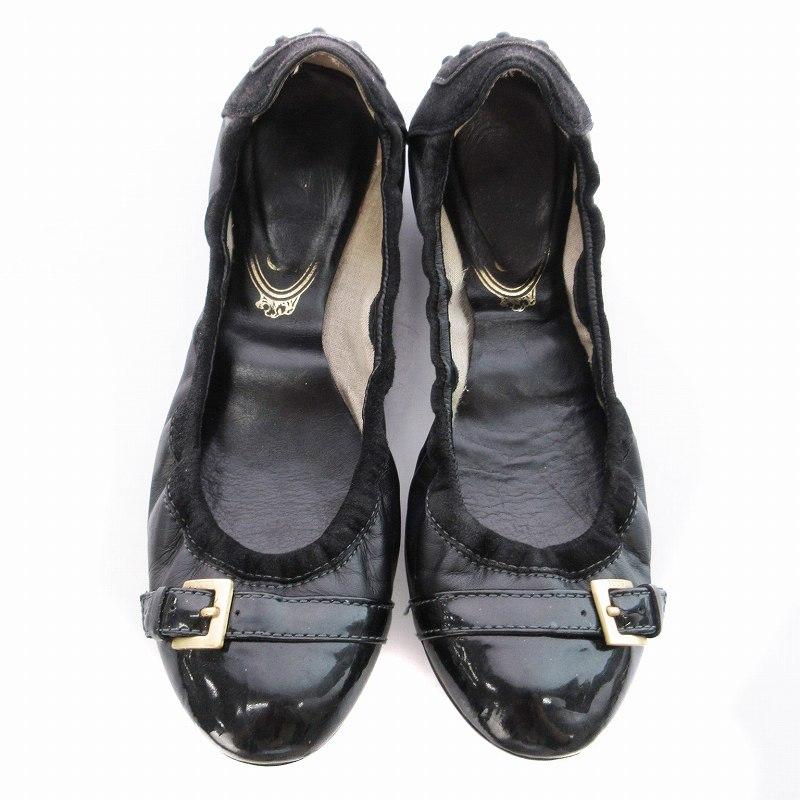 ⭐︎付属品付き⭐︎TOD'S トッズ 黒 エナメル フラットシューズ バレエ