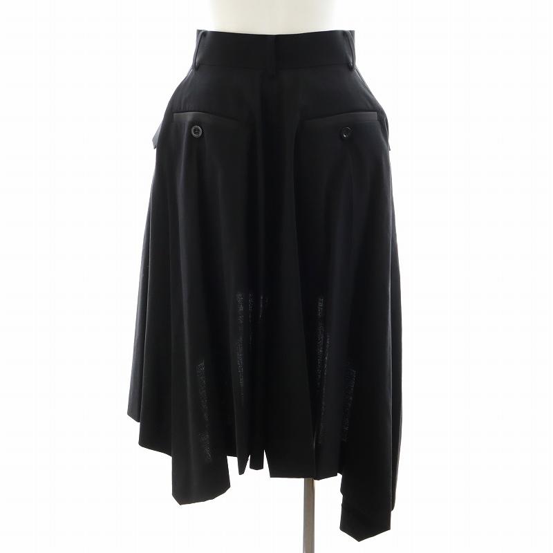 サカイ sacai SUITNG ASYMMETRY SKIRT フレアスカート ミモレ ロング  