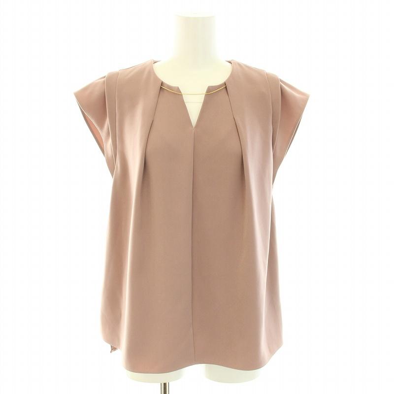 JUSGLITTY - ジャスグリッティー フロントチェーンタックブラウス シャツ キーネック 半袖 1 JUSGLITTY（ジャスグリッティー）の「フロントチェーンタック