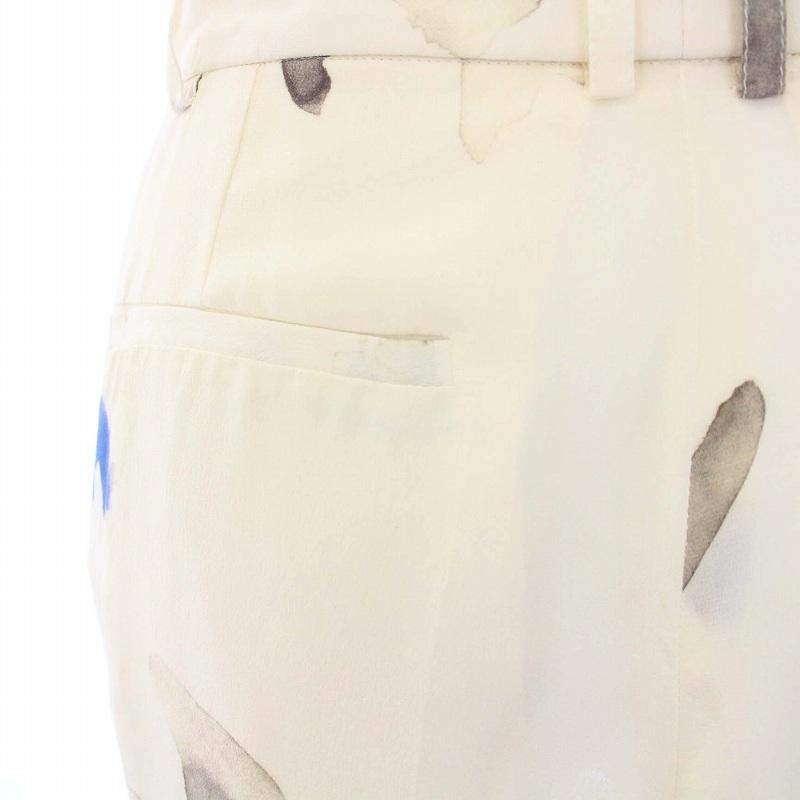 ニナリッチ NINA RICCI フレアスカート ロング 総柄 白 ホワイト /KH  