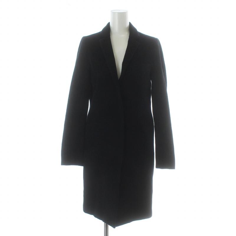 ステュディオス STUDIOUS チェスターコート カシミヤ混 ウール 1 S 黒