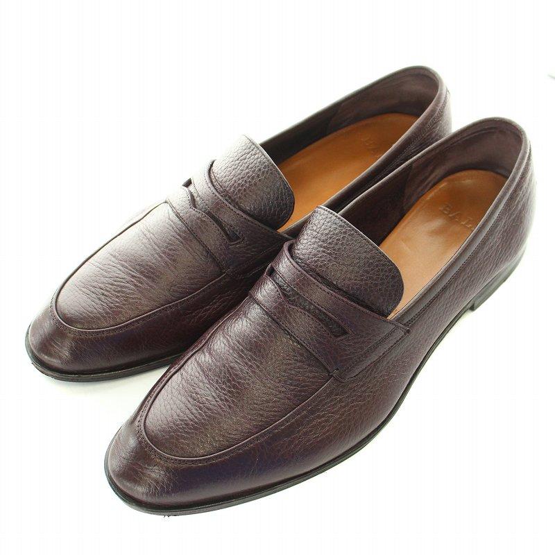 BALLY ブラウンレザー スリッポン