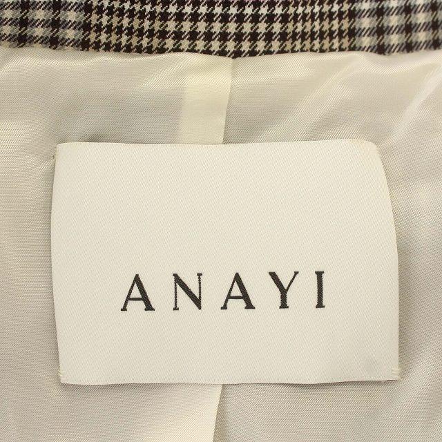 アナイ ANAYI 18SS コート チェック スプリングコート 背抜き 36