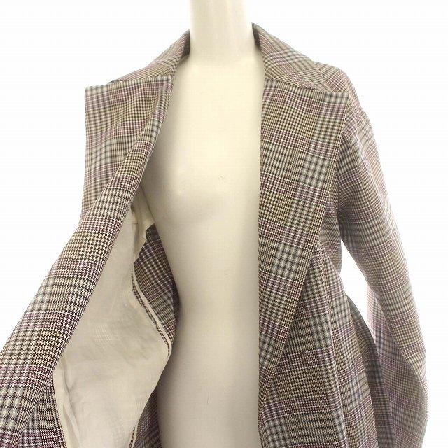 アナイ ANAYI 18SS コート チェック スプリングコート 背抜き 36