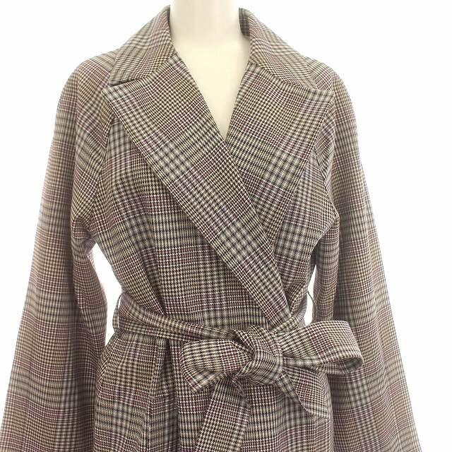 アナイ ANAYI 18SS コート チェック スプリングコート 背抜き 36